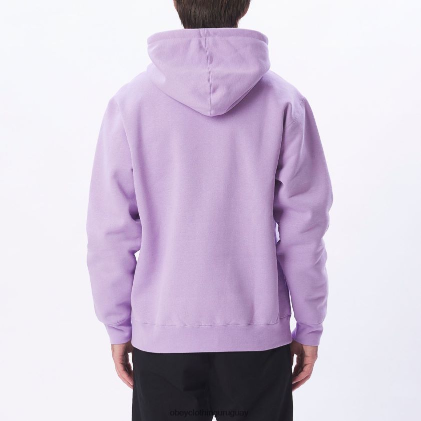 OBEY lavanda digital hombres Capucha tipo jersey extra gruesa con parche de icono 28XT8J992