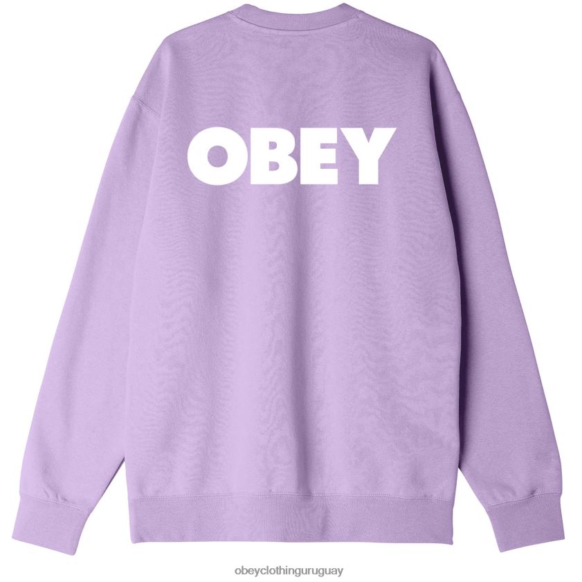 OBEY lavanda digital hombres cuello redondo audaz y pesado 28XT8J1010