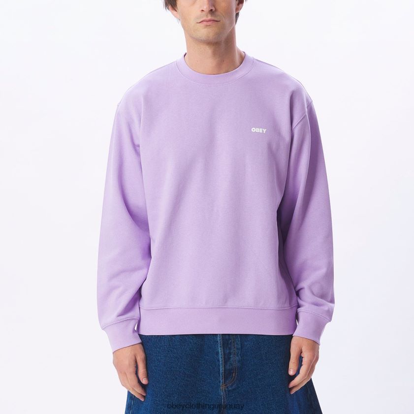 OBEY lavanda digital hombres cuello redondo audaz y pesado 28XT8J1010