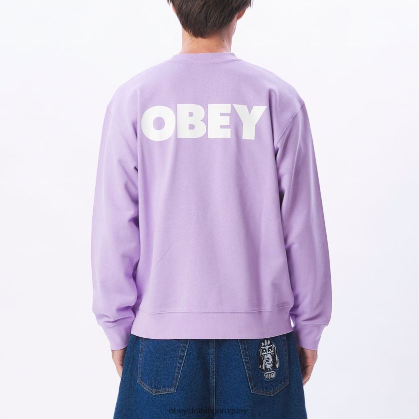 OBEY lavanda digital hombres cuello redondo audaz y pesado 28XT8J1010