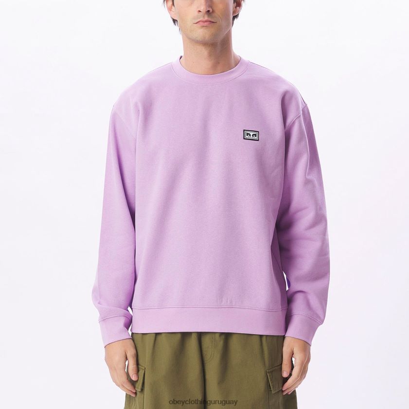 OBEY lavanda digital hombres ojos de trabajo establecidos cuello redondo 28XT8J1035