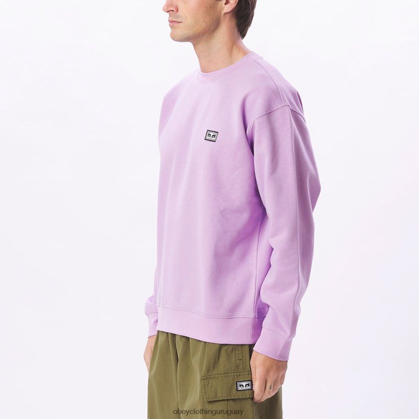 OBEY lavanda digital hombres ojos de trabajo establecidos cuello redondo 28XT8J1035