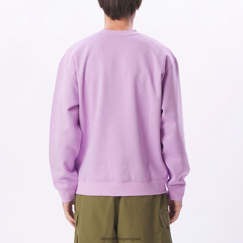 OBEY lavanda digital hombres ojos de trabajo establecidos cuello redondo 28XT8J1035