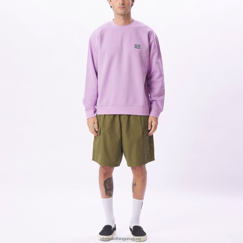 OBEY lavanda digital hombres ojos de trabajo establecidos cuello redondo 28XT8J1035