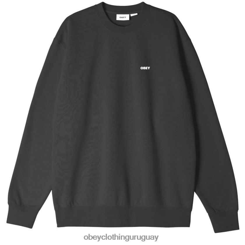 OBEY negro hombres cuello redondo premium audaz 28XT8J1040