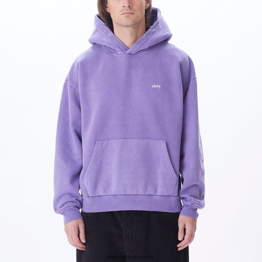 OBEY pigmento flor de la pasión hombres capucha tipo jersey con pigmentos en minúsculas 28XT8J981
