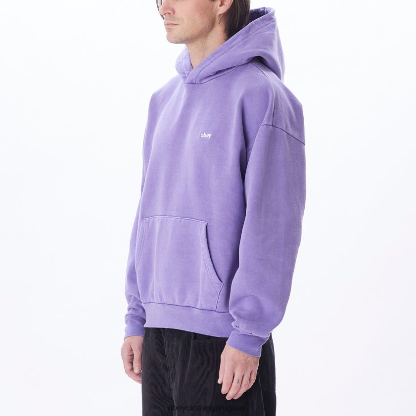 OBEY pigmento flor de la pasión hombres capucha tipo jersey con pigmentos en minúsculas 28XT8J981