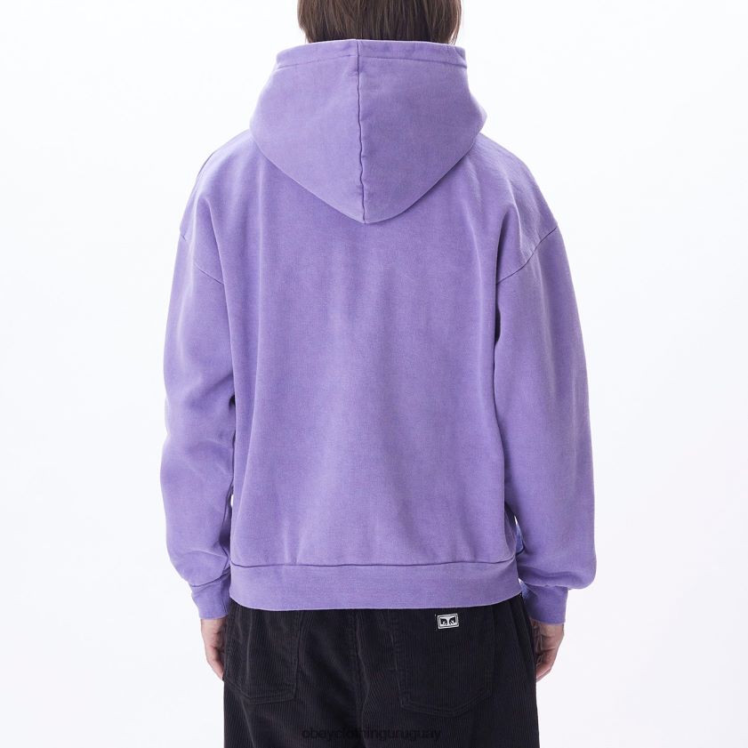 OBEY pigmento flor de la pasión hombres capucha tipo jersey con pigmentos en minúsculas 28XT8J981