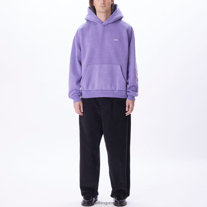 OBEY pigmento flor de la pasión hombres capucha tipo jersey con pigmentos en minúsculas 28XT8J981
