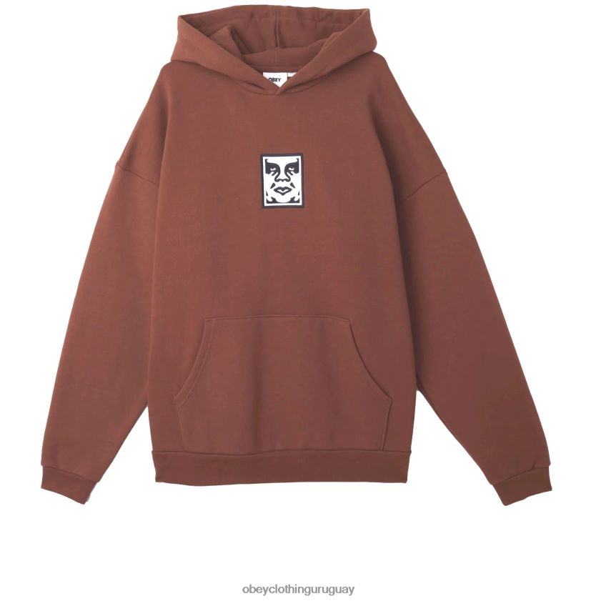 OBEY sepia hombres Icon capucha extra pesada ii 28XT8J991