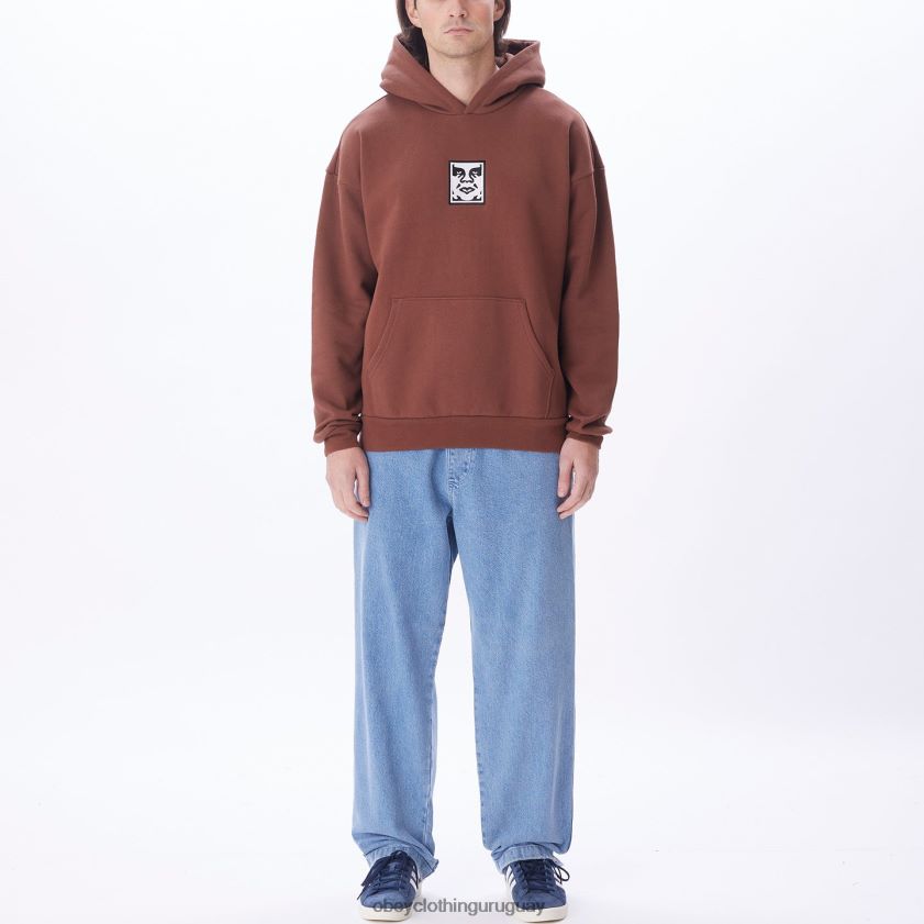 OBEY sepia hombres Icon capucha extra pesada ii 28XT8J991
