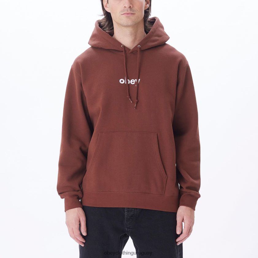 OBEY sepia hombres capucha con capucha en minúsculas 28XT8J1014
