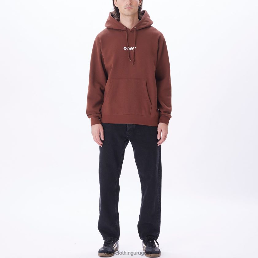 OBEY sepia hombres capucha con capucha en minúsculas 28XT8J1014