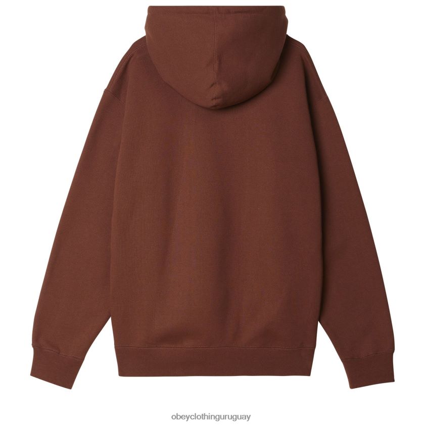 OBEY sepia hombres sudadera con capucha extra pesada Icon 28XT8J994