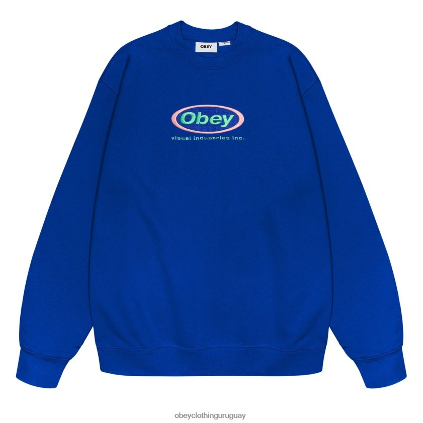 OBEY surf azul hombres Cª. Cuello redondo 28XT8J1049
