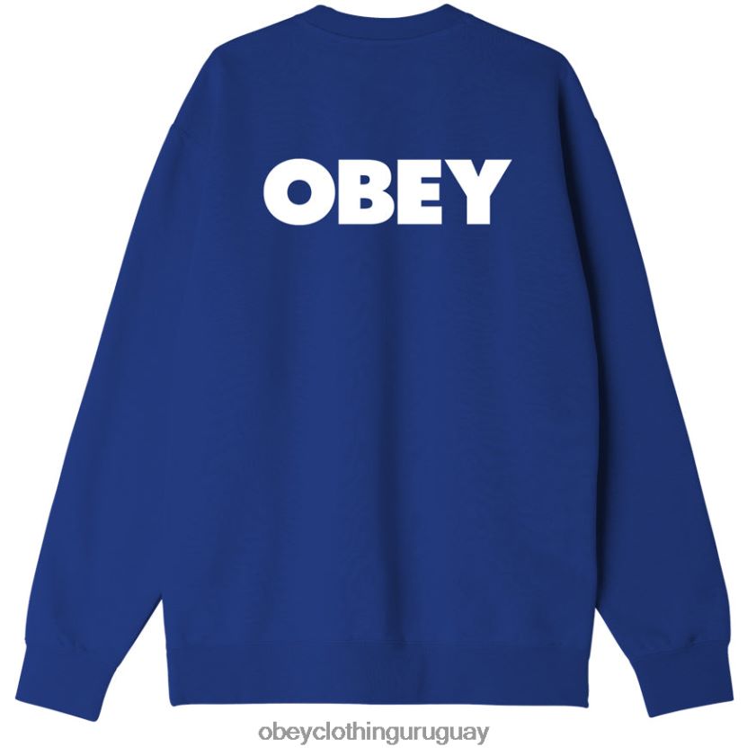 OBEY surf azul hombres cuello redondo premium audaz 28XT8J1041