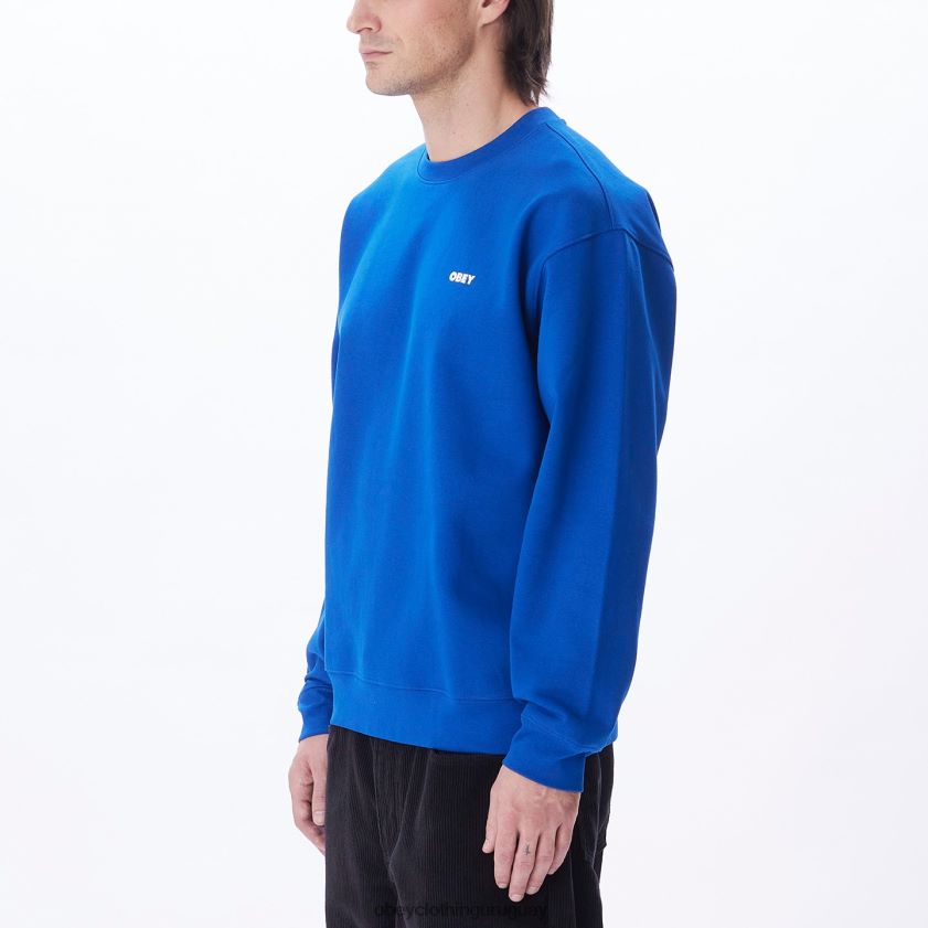 OBEY surf azul hombres cuello redondo premium audaz 28XT8J1041