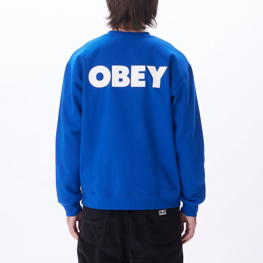 OBEY surf azul hombres cuello redondo premium audaz 28XT8J1041