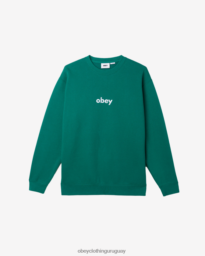 OBEY verde aventurina hombres cuello redondo en minúsculas 28XT8J1037