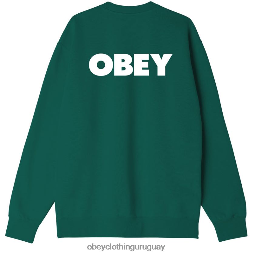 OBEY verde aventurina hombres cuello redondo premium audaz 28XT8J1039
