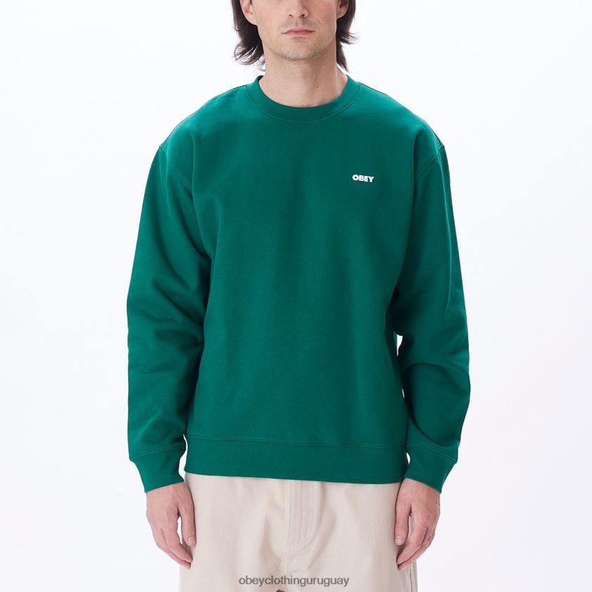 OBEY verde aventurina hombres cuello redondo premium audaz 28XT8J1039