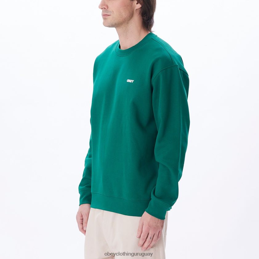 OBEY verde aventurina hombres cuello redondo premium audaz 28XT8J1039