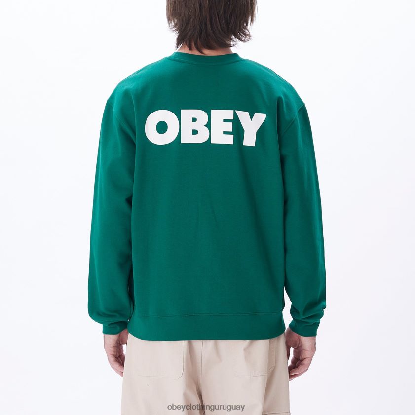 OBEY verde aventurina hombres cuello redondo premium audaz 28XT8J1039