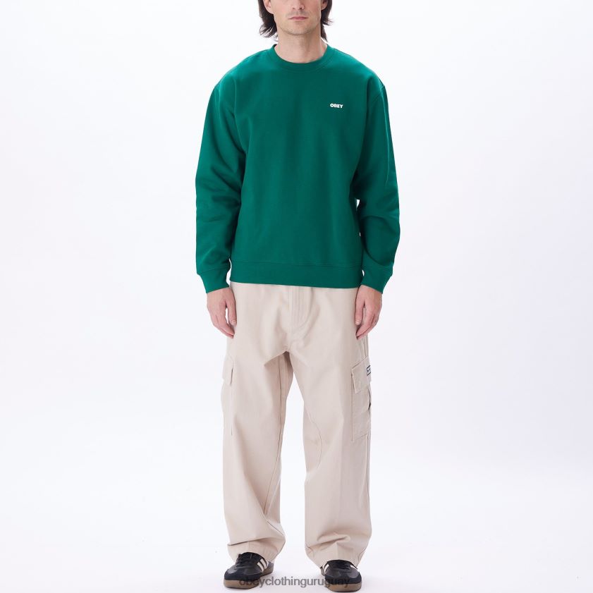 OBEY verde aventurina hombres cuello redondo premium audaz 28XT8J1039