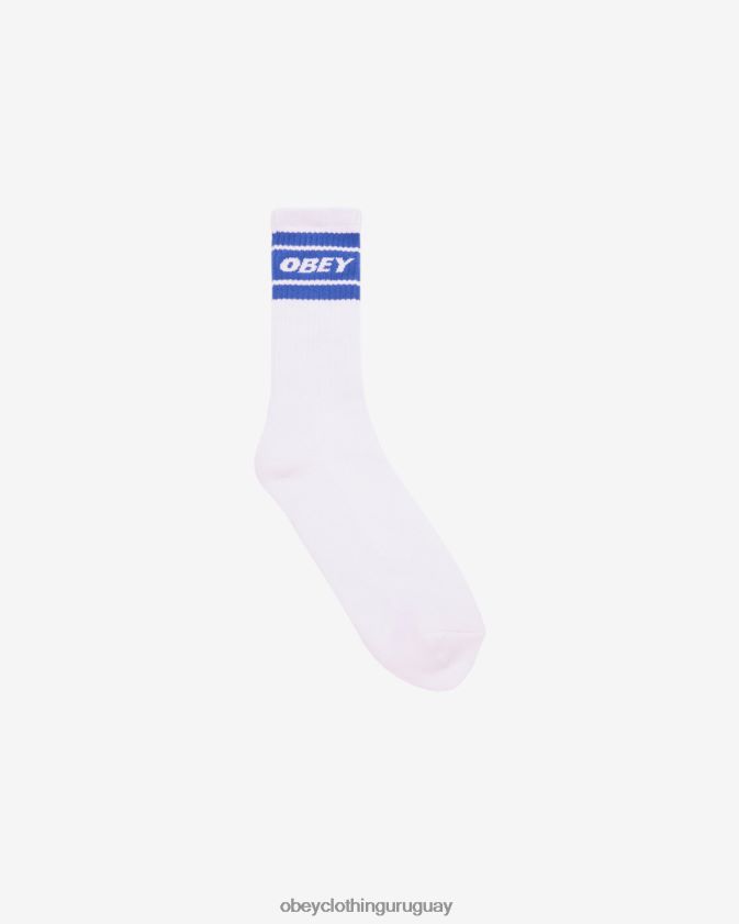 OBEY blanco/azul surf hombres calcetines cooper ii 28XT8J484