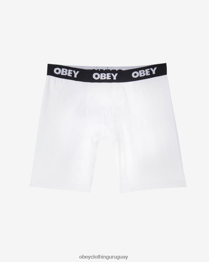 OBEY blanco hombres boxers de trabajo estándar (paquete de 2) 28XT8J489