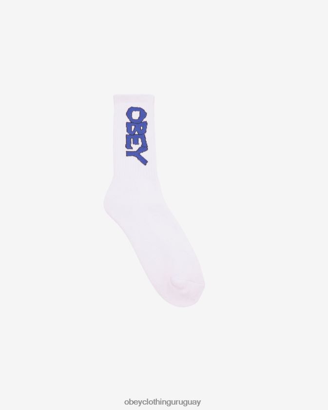 OBEY blanco hombres calcetines sin conexión 28XT8J504