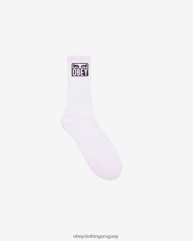 OBEY blanco hombres icono de ojos calcetines 28XT8J492