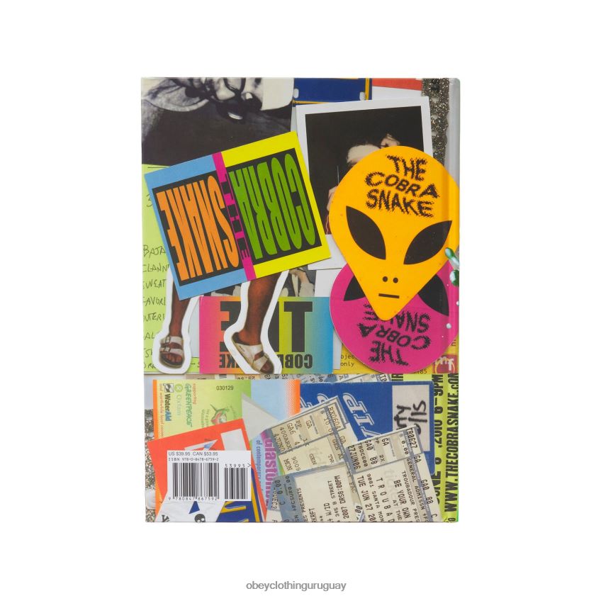 OBEY blanco hombres the cobrasnake: libro de archivo y2k, estampado y paquete de camisetas 28XT8J1059