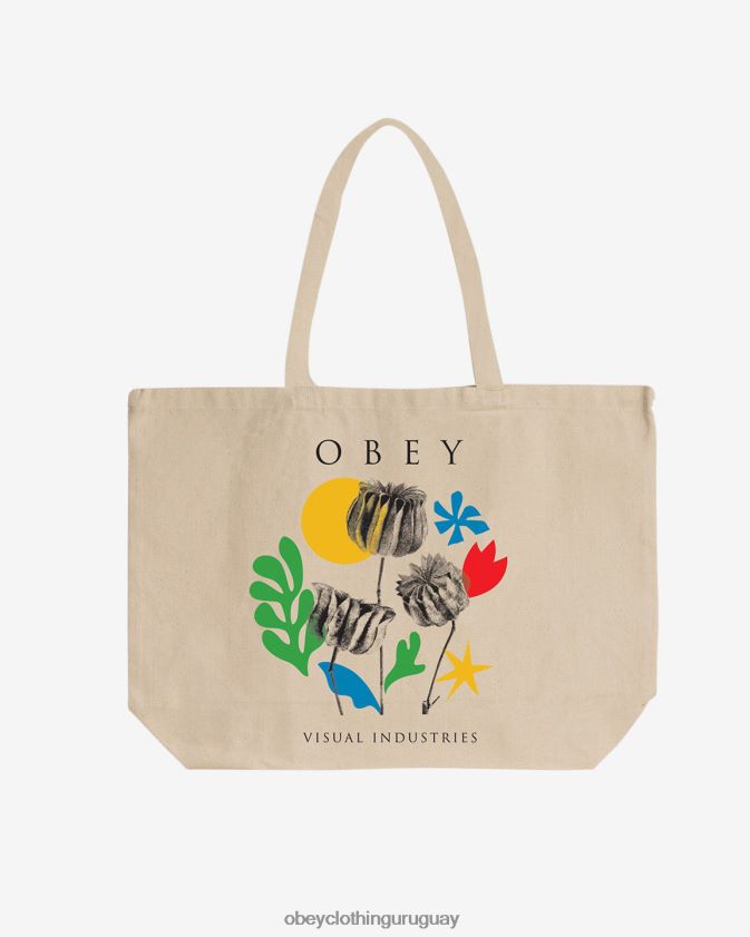 OBEY crema hombres flores papeles tijeras 28XT8J498