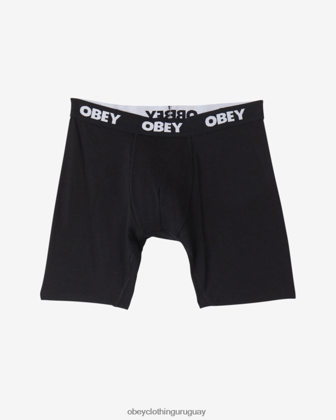 OBEY negro hombres boxers de trabajo estándar (paquete de 2) 28XT8J488