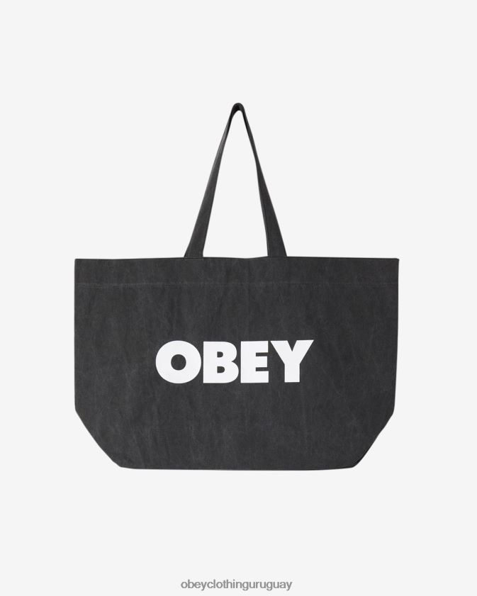 OBEY pigmento negro hombres bolso tote teñido con pigmentos 28XT8J506