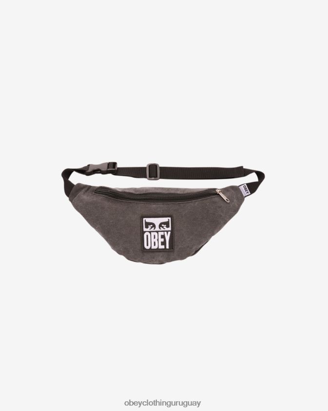OBEY pigmento negro hombres riñonera desperdiciada ii 28XT8J509