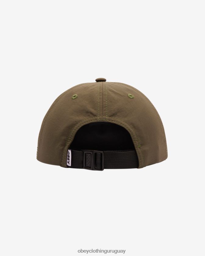 OBEY Musgo Verde hombres Strapback posi división 6 paneles 28XT8J451