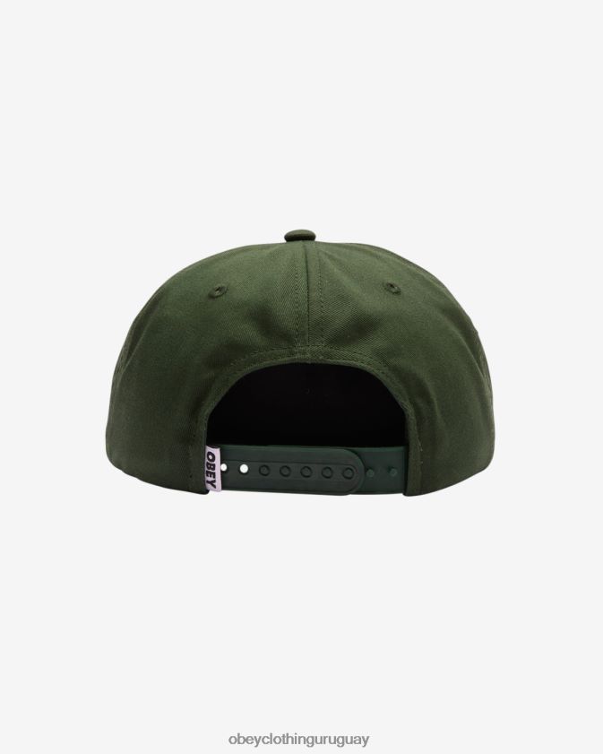 OBEY cedro oscuro hombres gorra snapback de 5 paneles de excelencia 28XT8J438