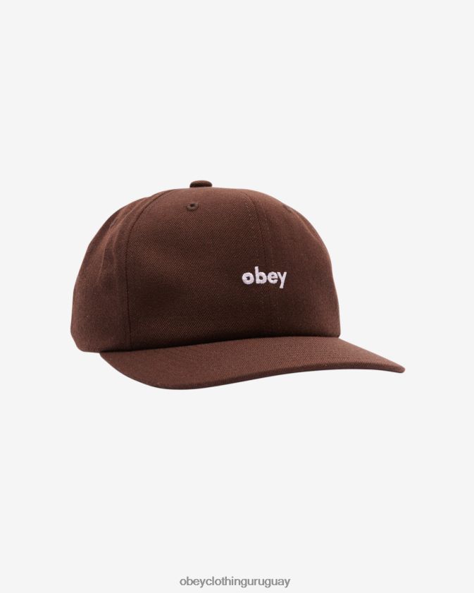 OBEY chocolate negro hombres minúsculas 6 paneles 28XT8J464