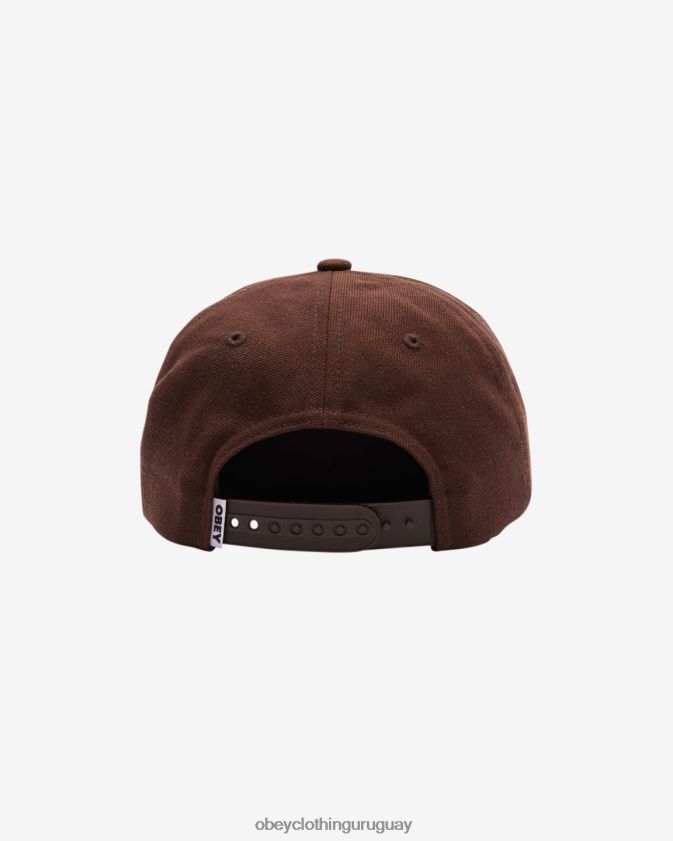 OBEY chocolate negro hombres minúsculas 6 paneles 28XT8J464