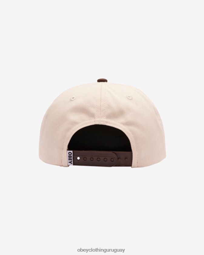 OBEY java marrón multi hombres funda snapback de 5 paneles 28XT8J434
