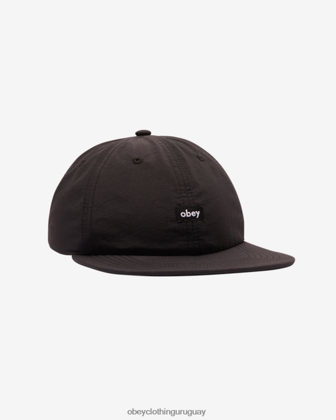 OBEY negro hombres 6 paneles de nailon en minúsculas 28XT8J452
