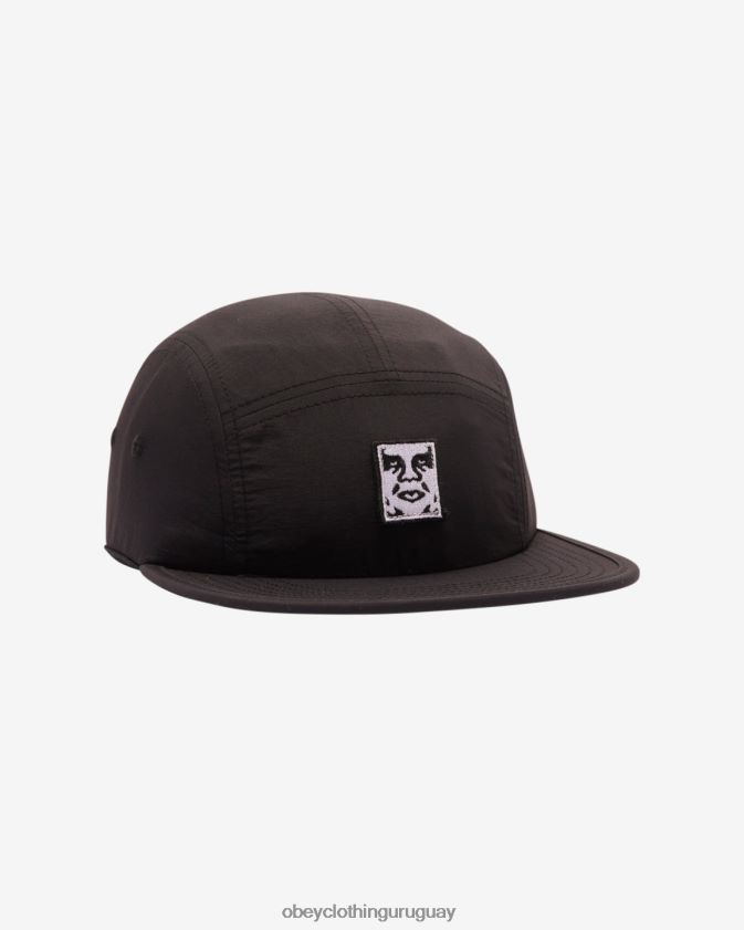 OBEY negro hombres gorra camp con parche de ícono 28XT8J425