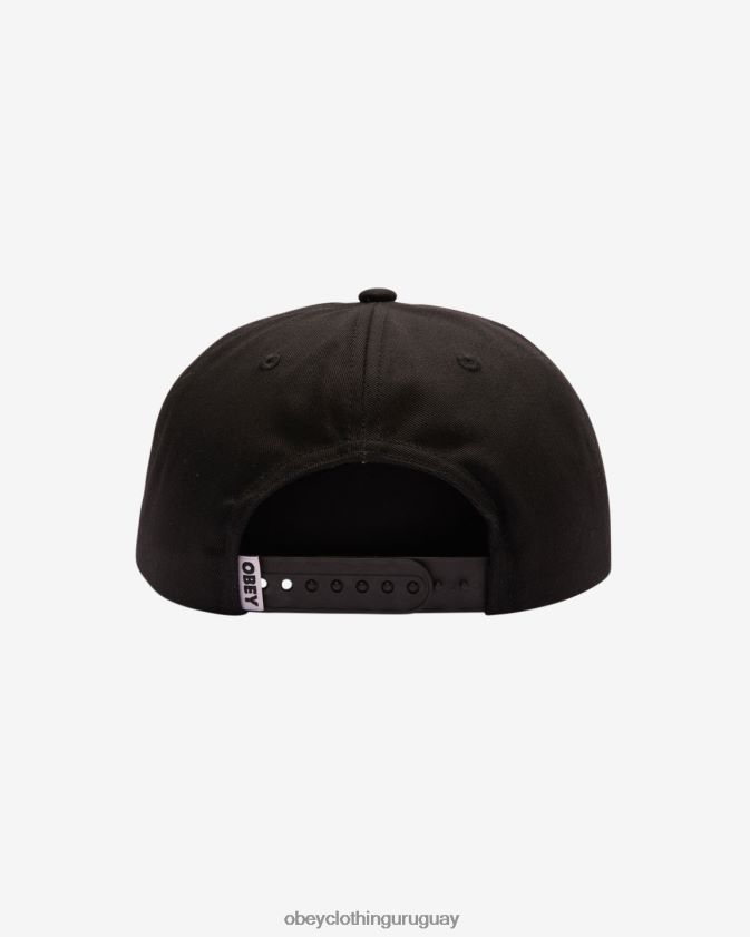 OBEY negro hombres gorra snapback de 5 paneles de excelencia 28XT8J437