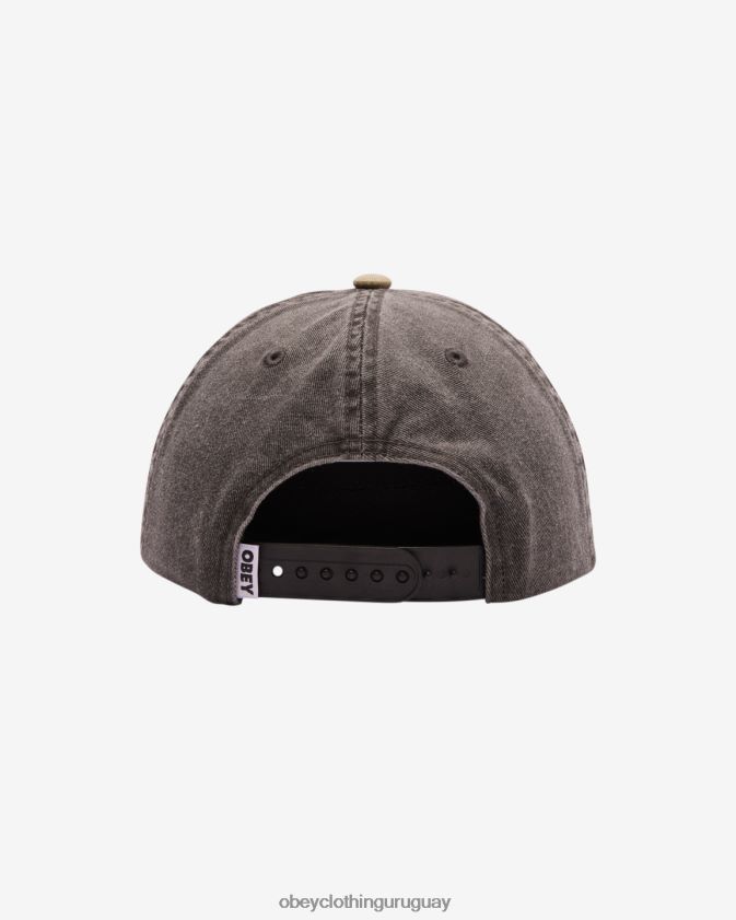 OBEY pigmento negro multi hombres frutas pigmentadas snapback de 6 paneles 28XT8J414