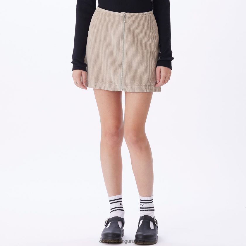 OBEY Gris plateado mujer falda greta 28XT8J701