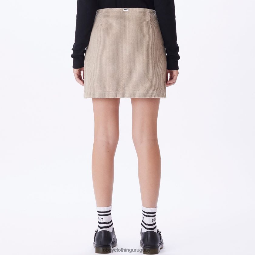 OBEY Gris plateado mujer falda greta 28XT8J701