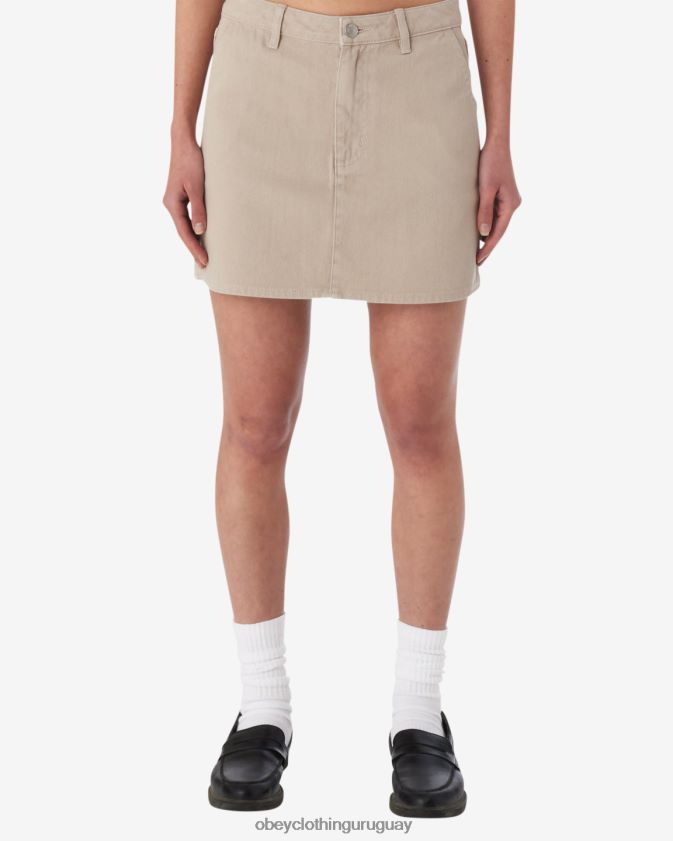 OBEY Gris plateado mujer falda sobreteñida jenny 28XT8J536