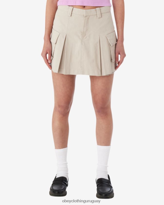 OBEY Gris plateado mujer minifalda cargo andrea 28XT8J538